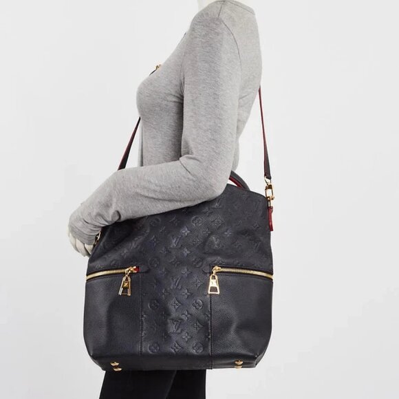 Louis Vuitton Marine/Rouge Monogram Empreinte Leather Melie Bag - Picture 2 of 12